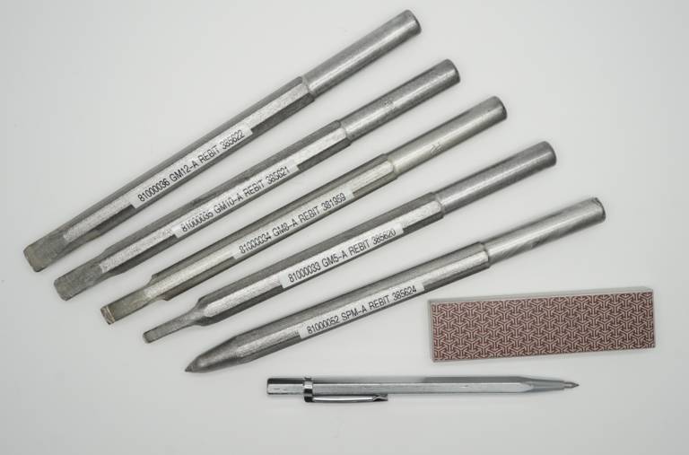 Rebit Stone Tools Table REBIT PROFESSIONAL SWEDISH PNEUMATIC CHISEL TOOL KIT – StoneToolShop.co.uk